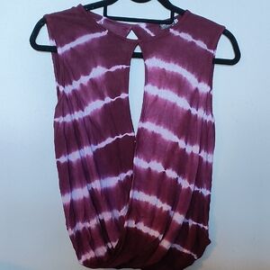 Tie-Dye Sleeveless Top - Purple